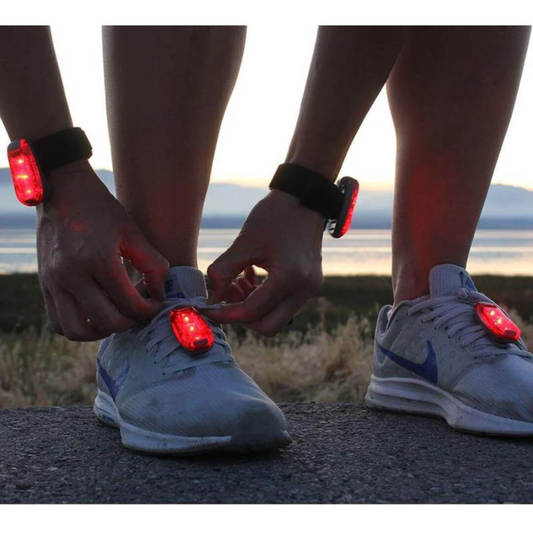 LED Safety Lights for Runners Clip Attach - Set of 2
