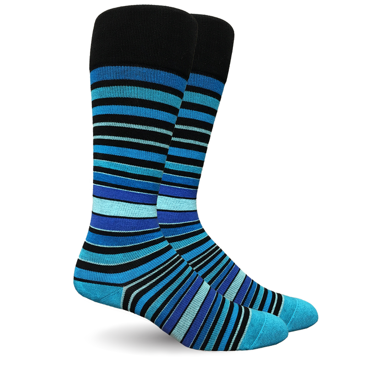 Stripe Cotton Blue Energy Socks