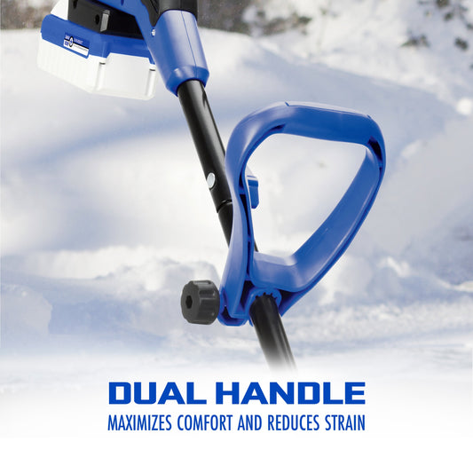 24-Volt Cordless 13-Inch Snow Shovel Kit | W/ 4.0-Ah Battery, Charger, Cover, Ice Dozer and Extended Warranty