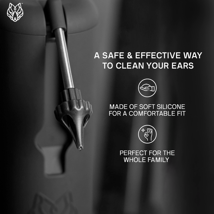 Ear Cleaner 6 Tips (3 Black Tips, 3 White Tips)