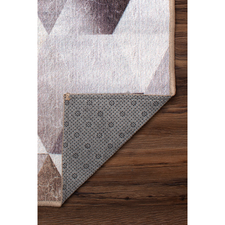 Lattice Geometric Neutral Washable Rug