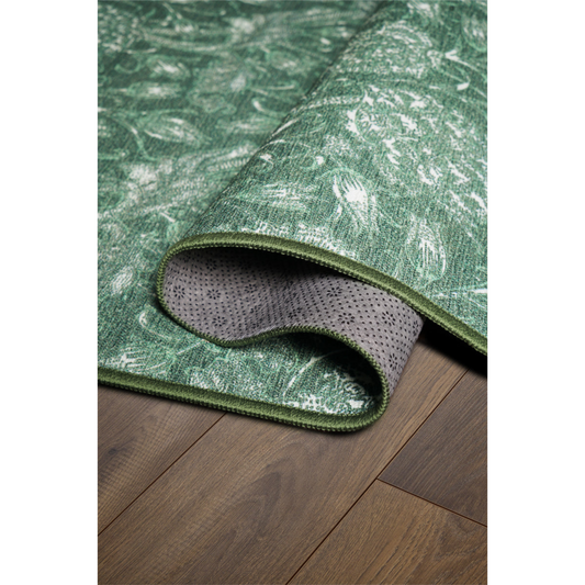 Kalini Floral Green Washable Rug