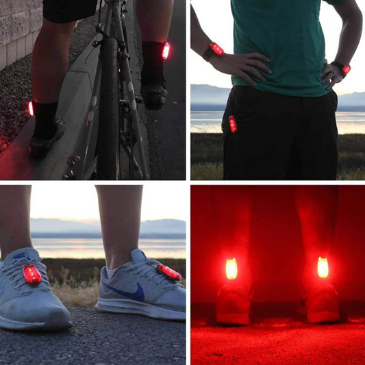 LED Safety Lights for Runners Clip Attach - Set of 2