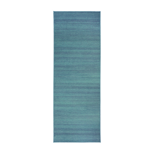 Solid Blue Washable Rug