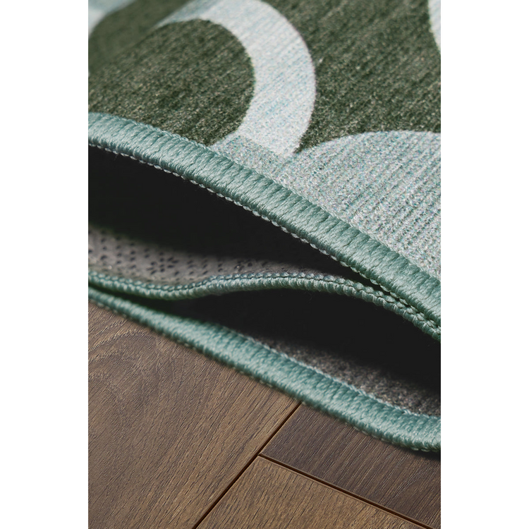 Dula Dark Sage Green Washable Rug