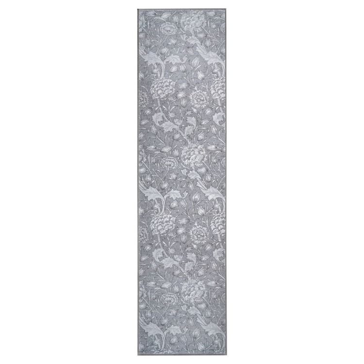 Kalini Floral Grey Washable Rug