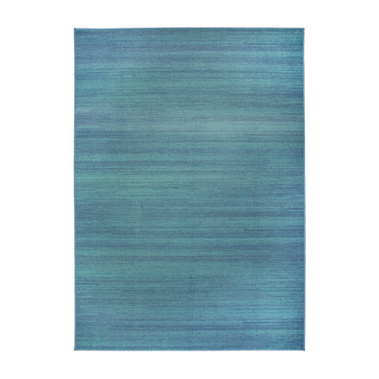 Solid Blue Washable Rug