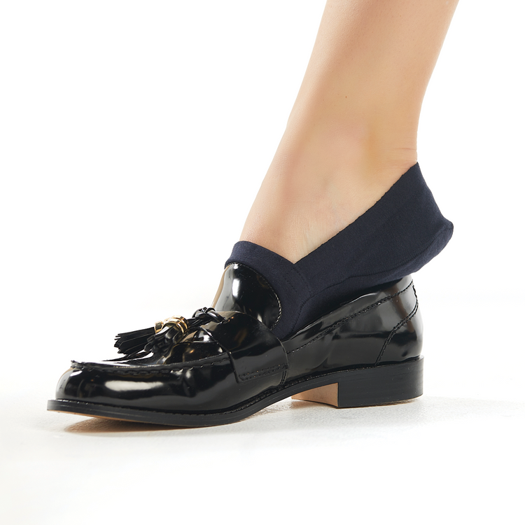 Premium No Show Socks-Black 5 Pack