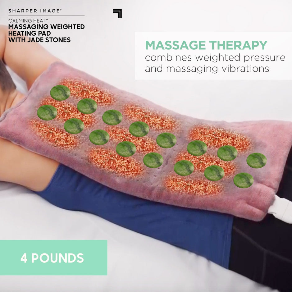 Calming Heat By Sharper Image Weighted Massaging Heating Pad Local