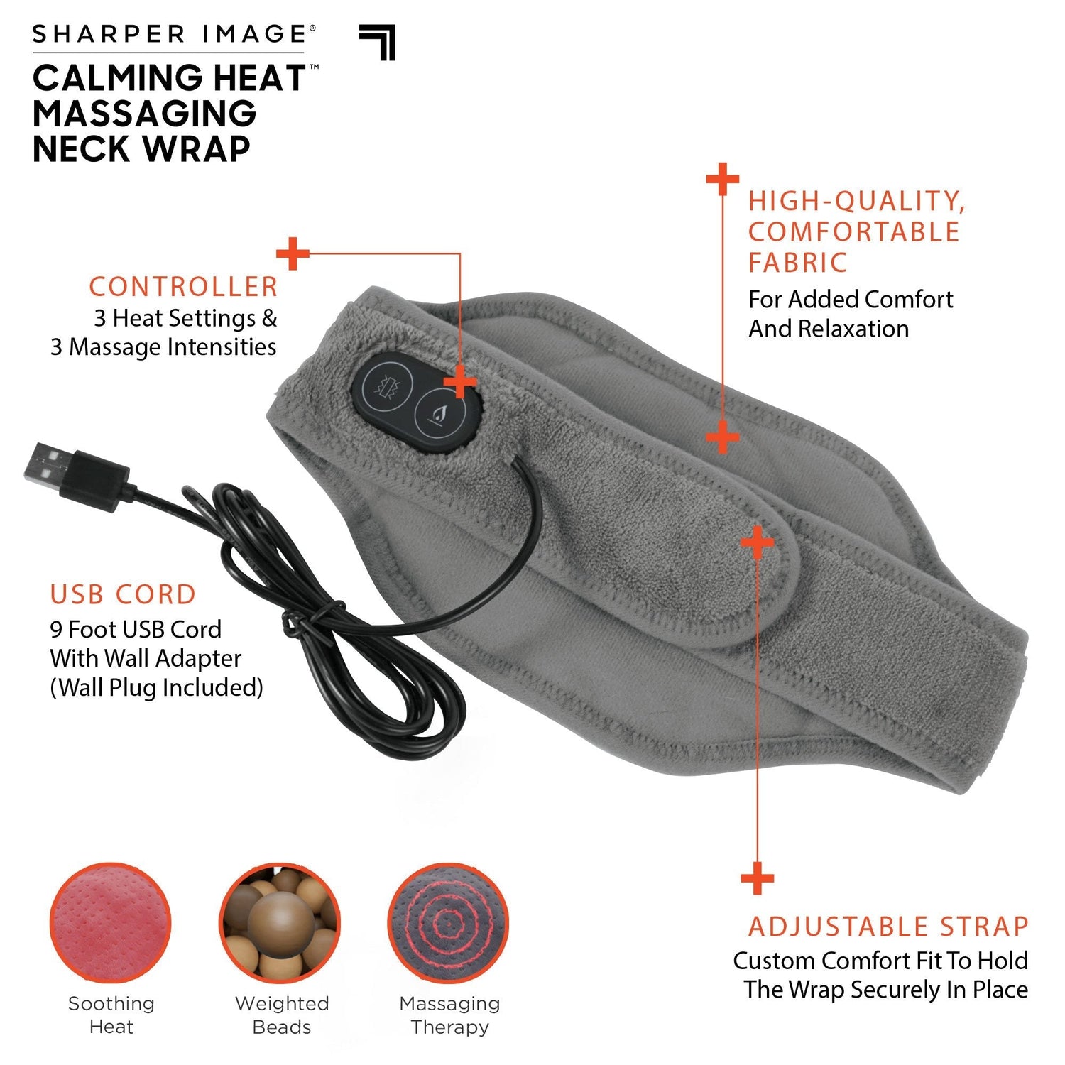 Sharper Image Calming Heat Ultra Deluxe Body Massager