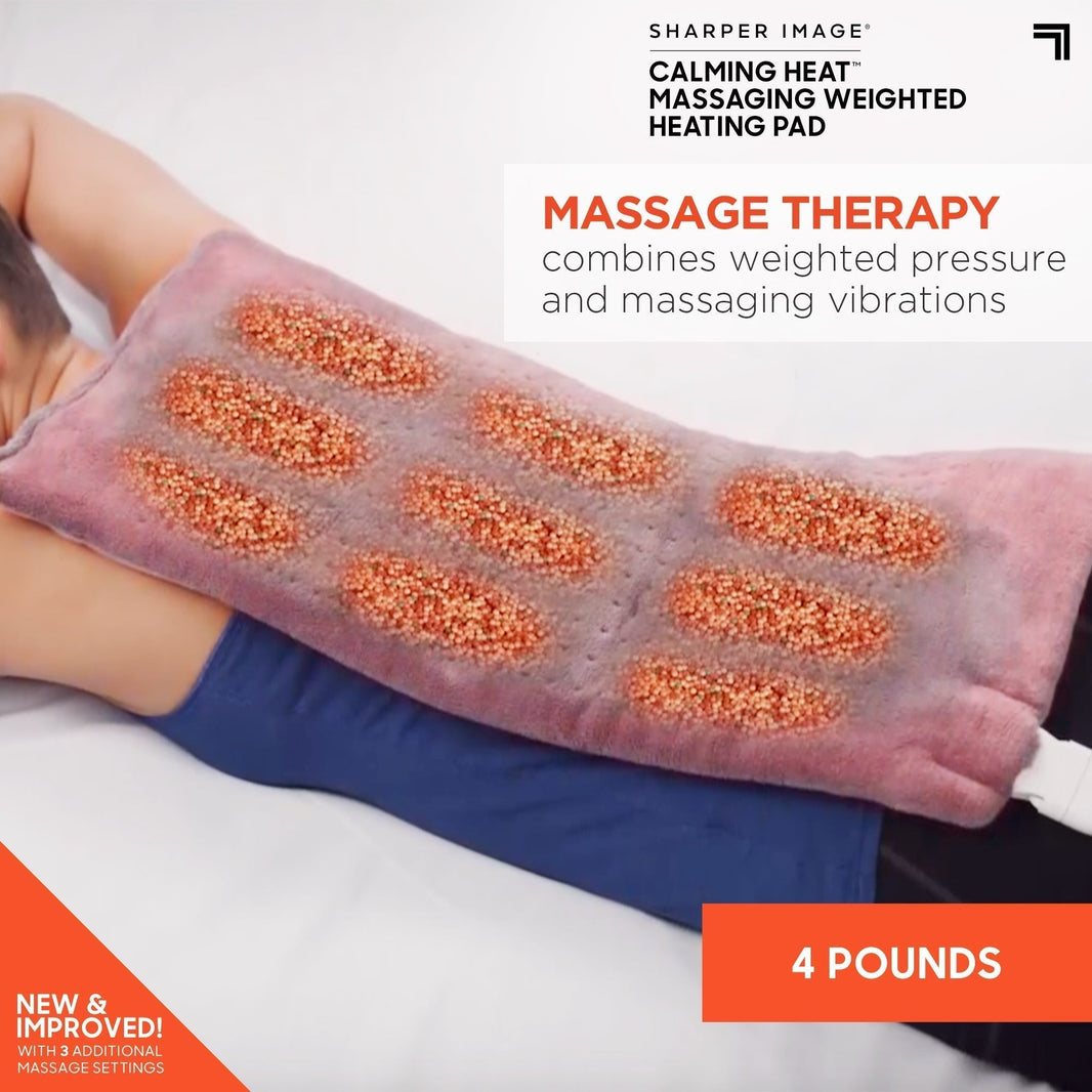 Calming Heat By Sharper Image Weighted Massaging Heating Pad Local