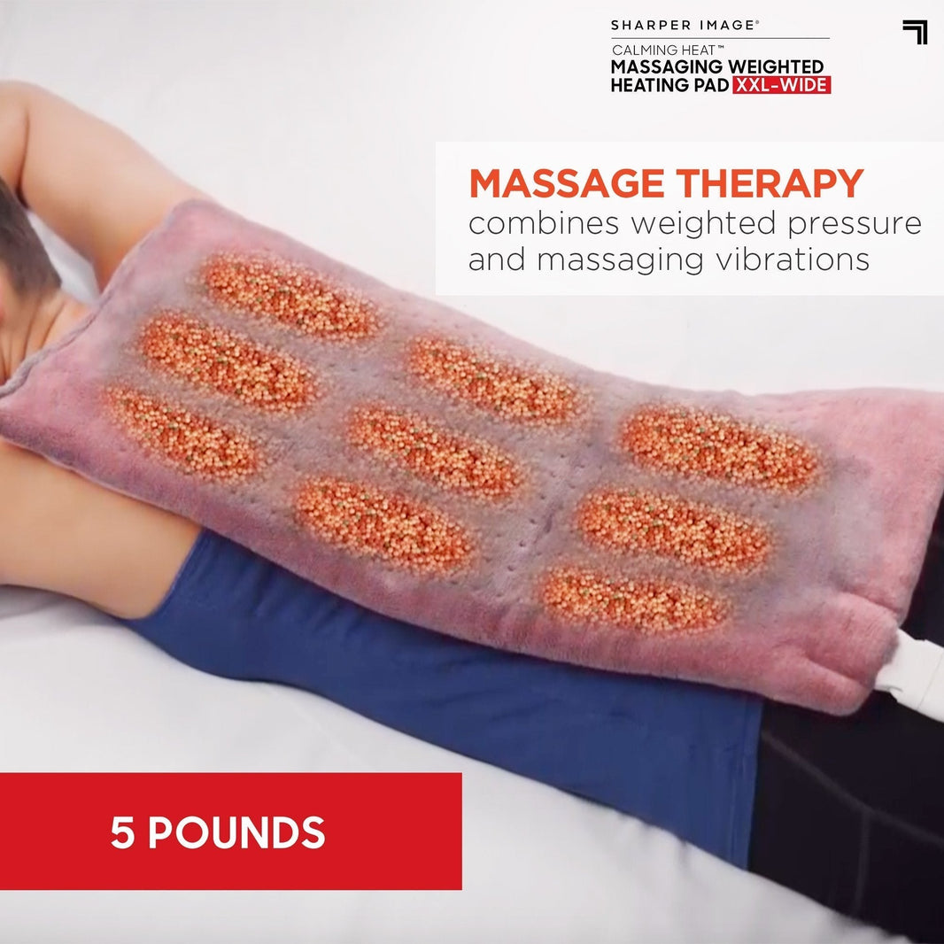 Calming Heat By Sharper Image Weighted Massaging Heating Pad Local