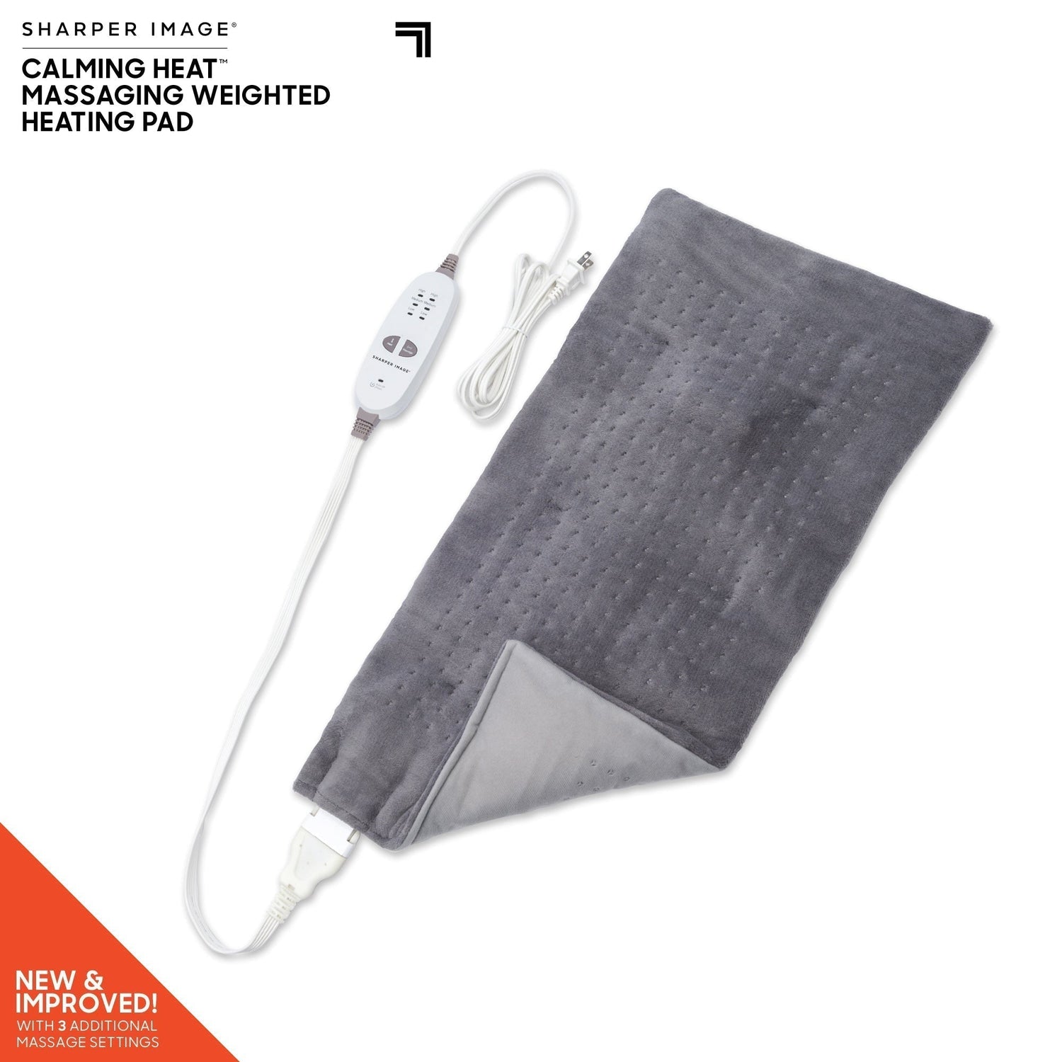 Calming Heat Neck Wrap by Sharper Image Personal Electric Neck Heating Pad  with Vibrations, 3 Heat & 3 Vibration Settings- 9 Relaxing Combinations