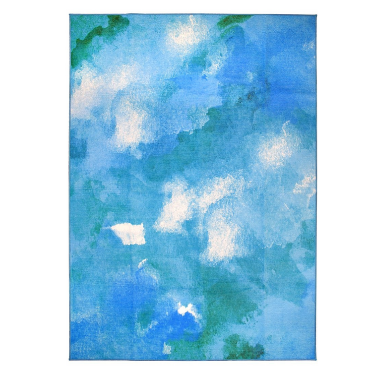 Watercolor Aqua Washable Blue