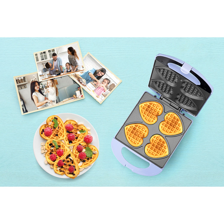 4-Section Heart Shaped Waffle Maker