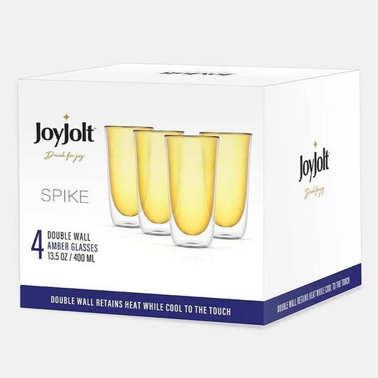 Spike Double Wall Insulated 13.5 oz Glasses, Set of 4