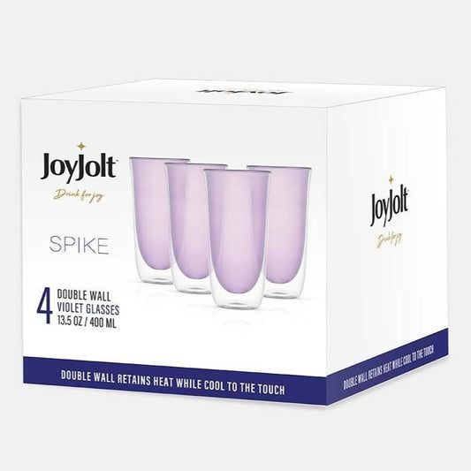 Spike Double Wall Insulated 13.5 oz Glasses, Set of 4