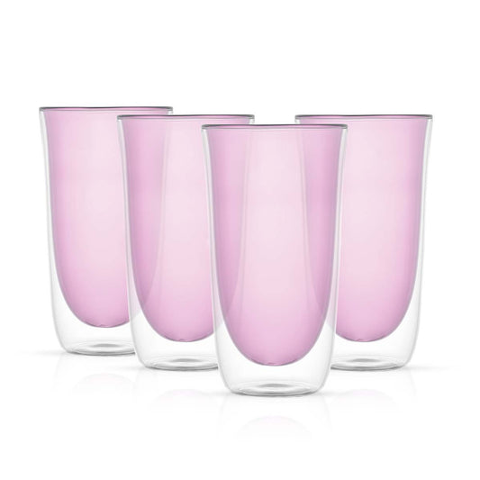 Spike Double Wall Insulated 13.5 oz Glasses, Set of 4