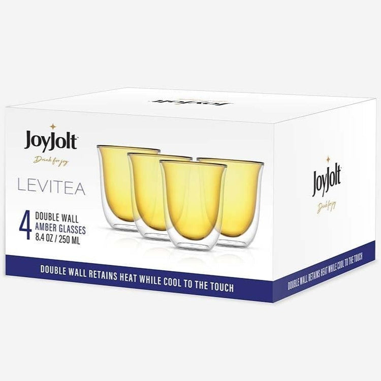 Levitea Double Wall Insulated 8.4 oz Glasses, Set of 4