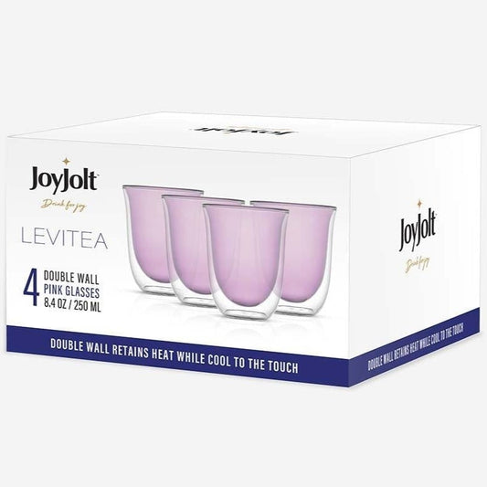 Levitea Double Wall Insulated 8.4 oz Glasses, Set of 4