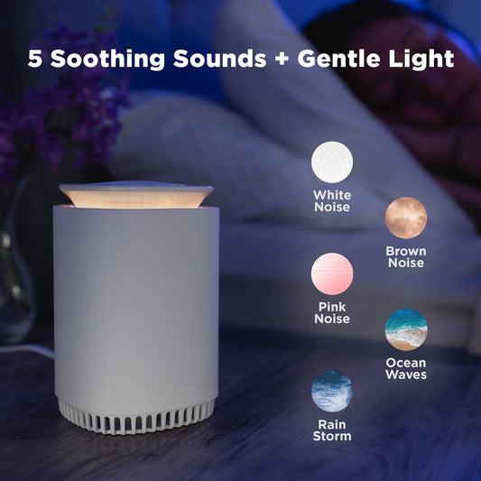 CleanLight™ Snooze 4-in-1 Air Purifier, Sound Machine, Night Light & Diffuser