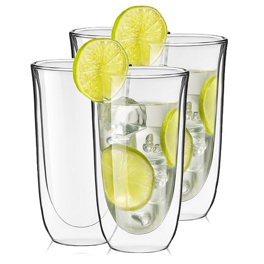 Spike Double Wall Insulated 13.5 oz Glasses, Set of 4