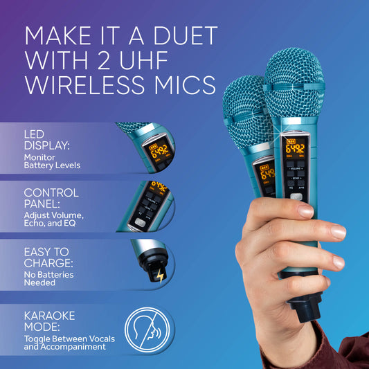 Presto G2 Turquoise Karaoke Machine for adults and kids
