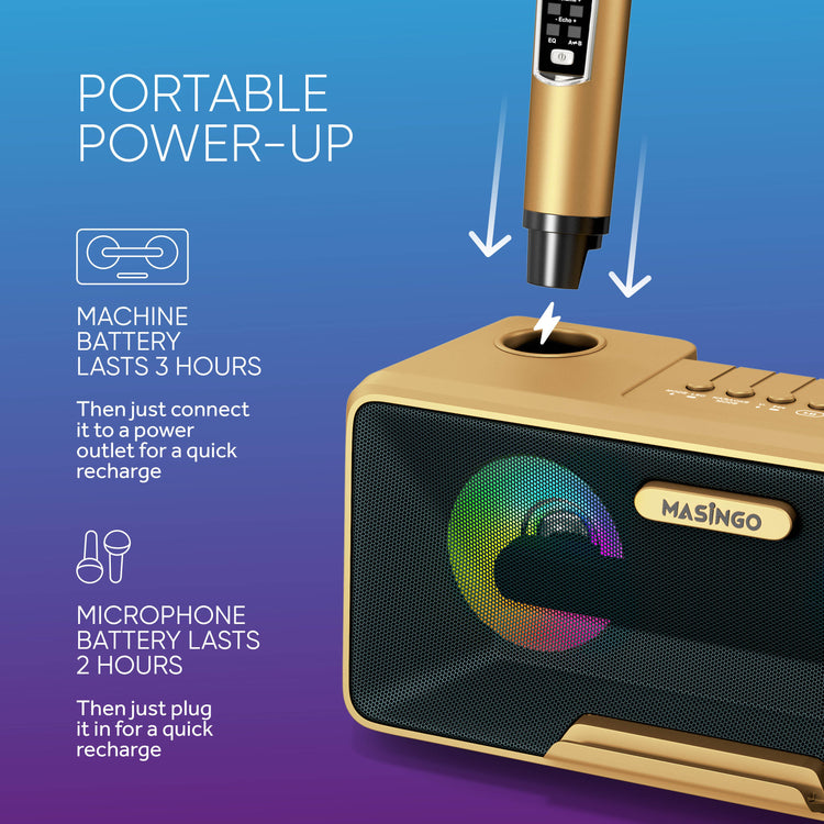 Presto G2 Gold Karaoke Machine for adults and kids