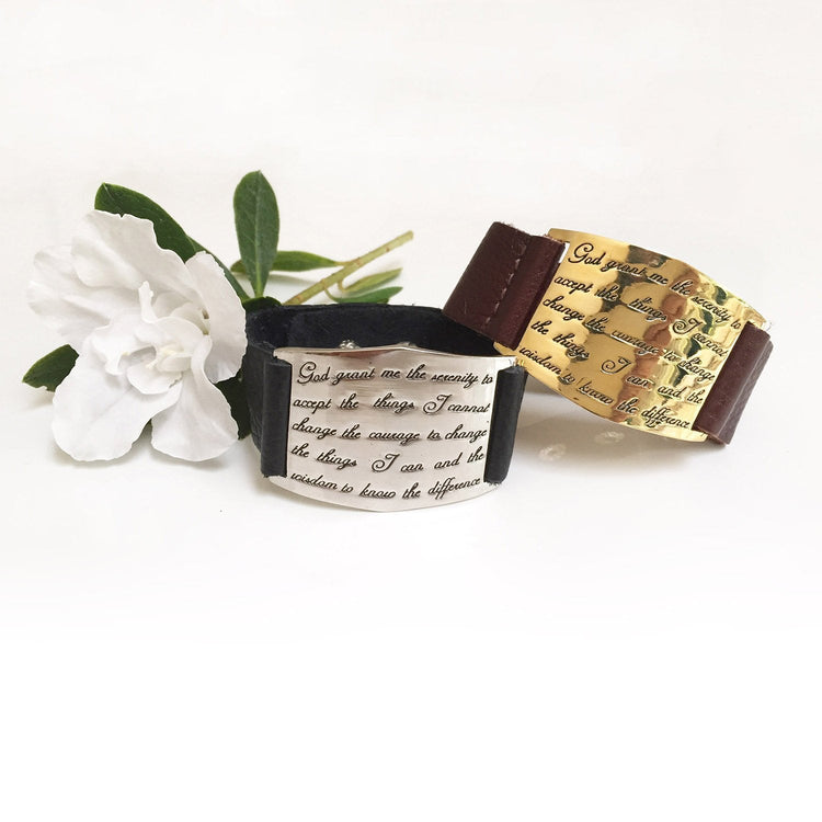 Serenity Prayer Cuff-Gold