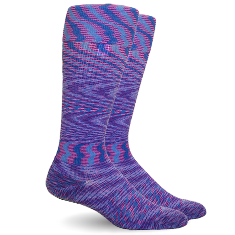 Space Dyed Cotton Purple/Blue Energy Socks