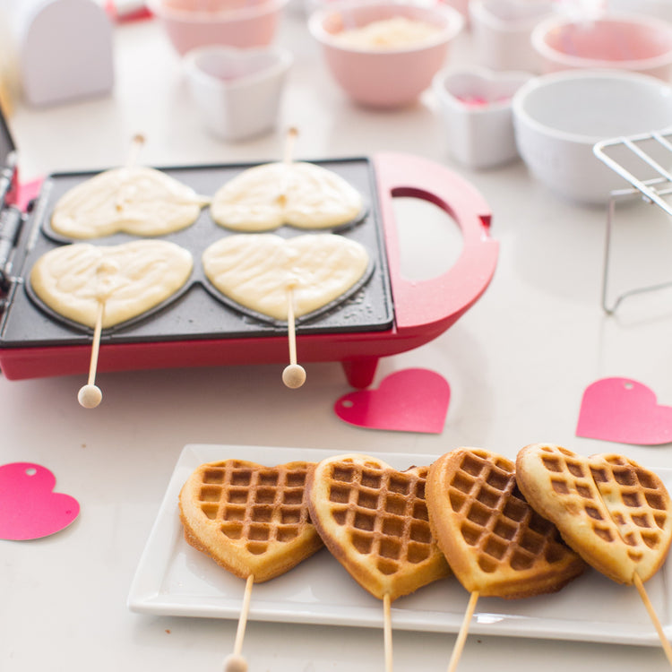 4-Section Heart Shaped Waffle Maker