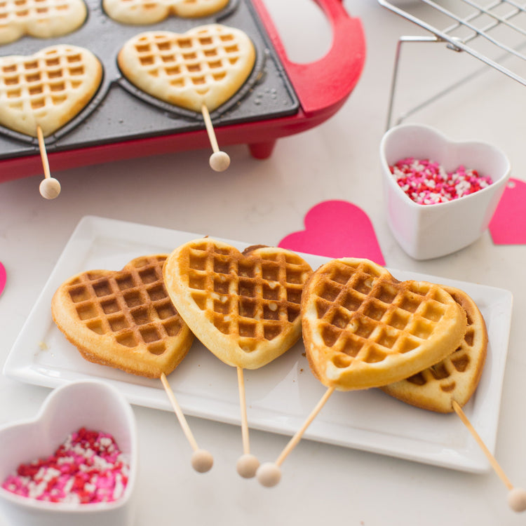 4-Section Heart Shaped Waffle Maker