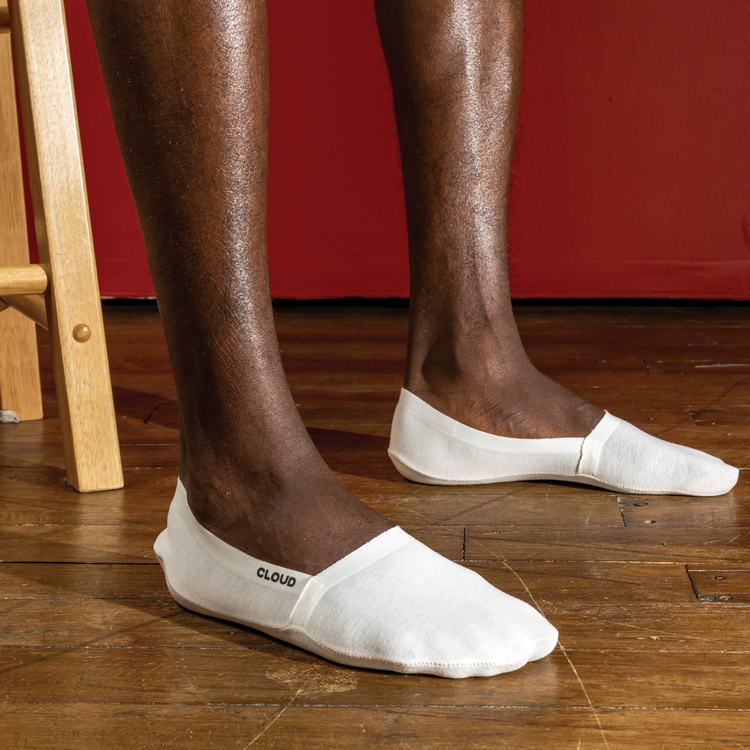 Premium No Show Socks-White 5Pack