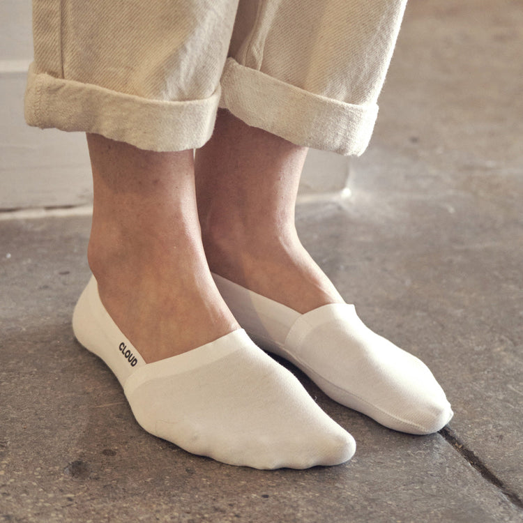 CLOUD Terry NO SHOW SOCKS - White - 5Pack