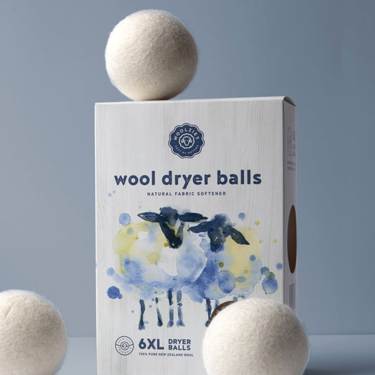 Wool Dryer Balls Set of 6 + 3 Essential Oils