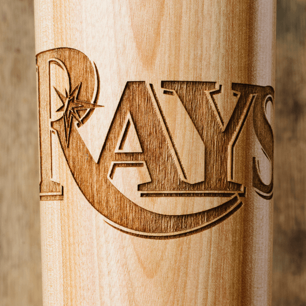 baseball bat mug Tampa Bay Rays close up