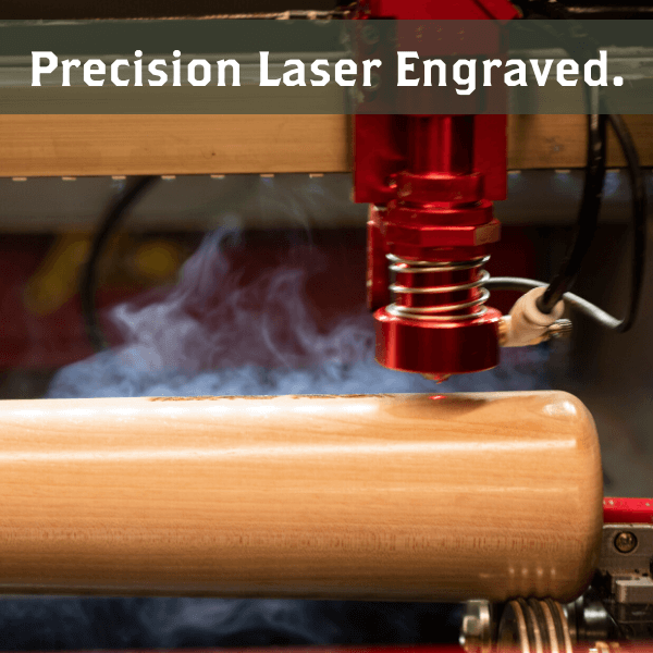 baseball bat mug precision laser engraved