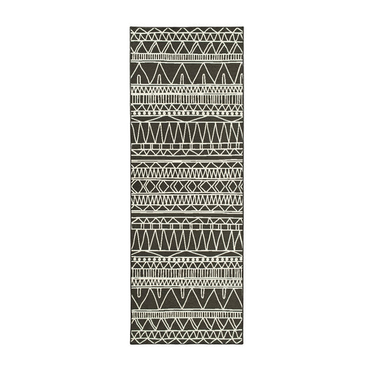 Chelsea Tribal Aztec Dark Grey Washable Rug