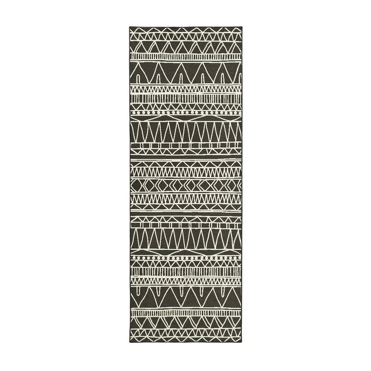 Chelsea Tribal Aztec Dark Grey Washable Rug