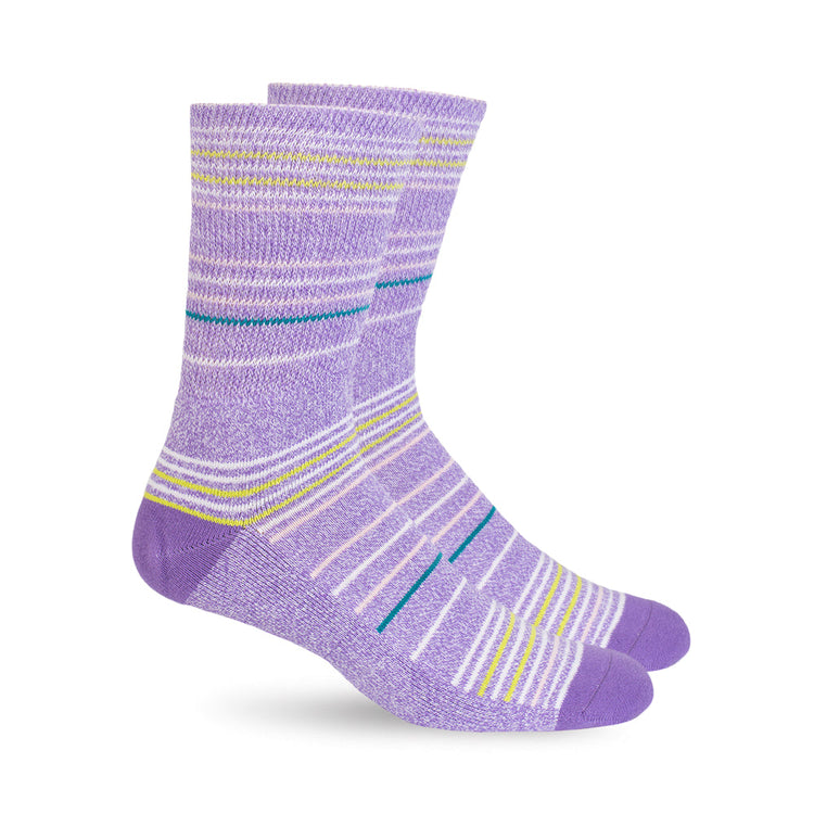 Diabetic Socks - Purple  Stripes
