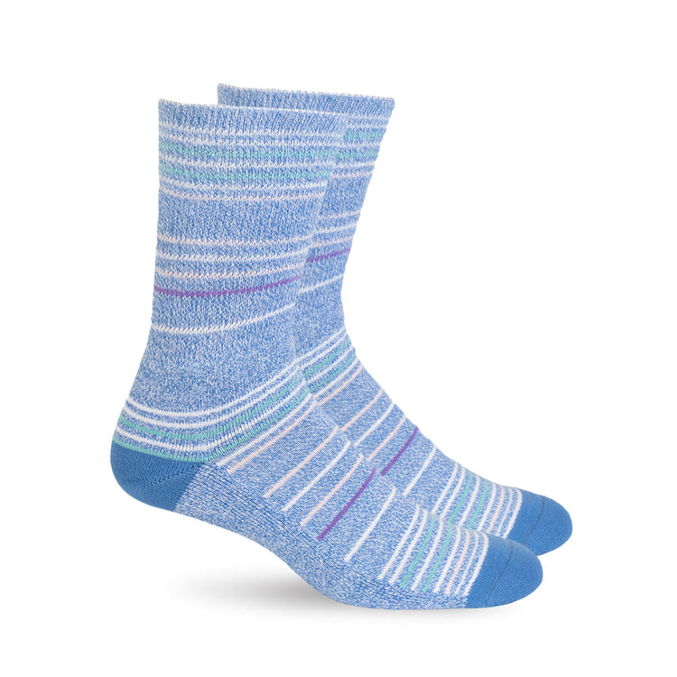 Diabetic Socks - Sky Blue Stripes