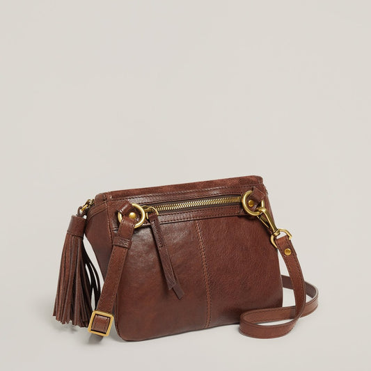 Convertible Fringe Belt Bag in Chocolate