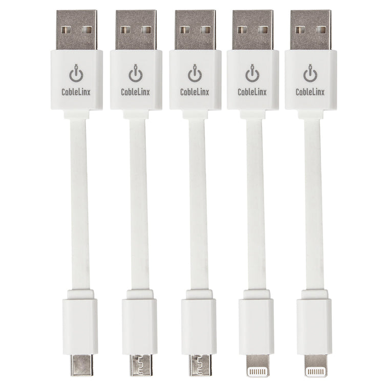 X5 Bundle - 5 Port USB Charger with 5 USB Charging Cables