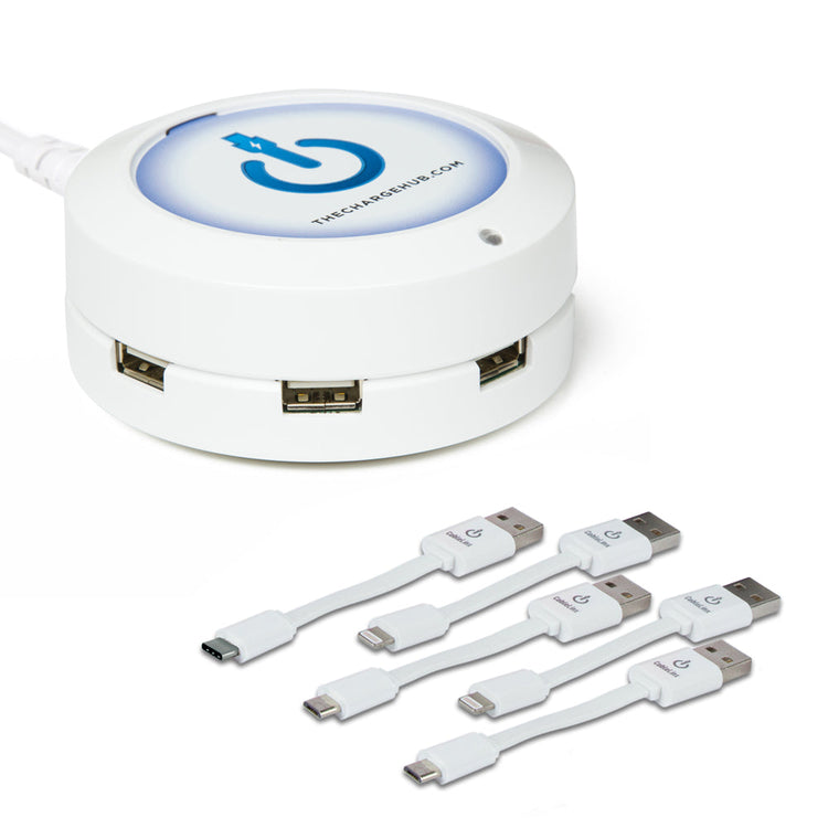 X5 Bundle - 5 Port USB Charger with 5 USB Charging Cables