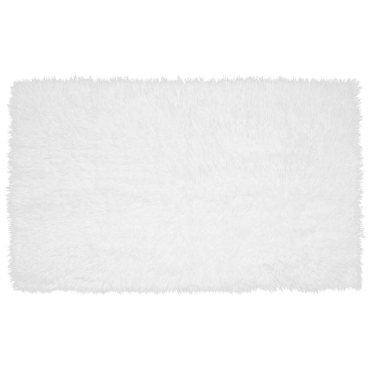 White Washable Shag Rug