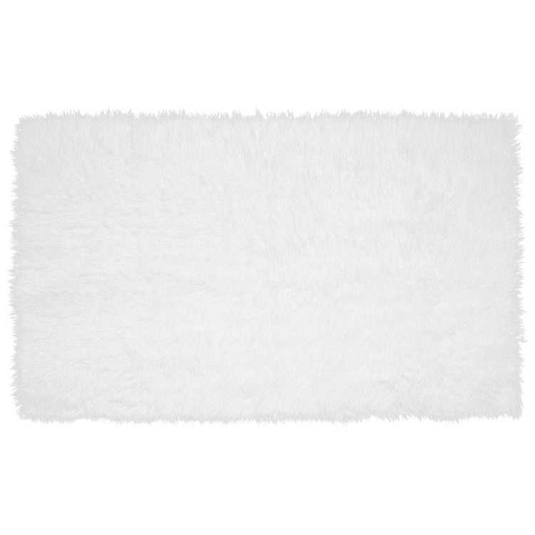 White Washable Shag Rug