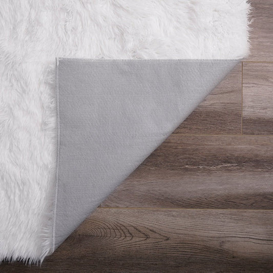 White Washable Shag Rug