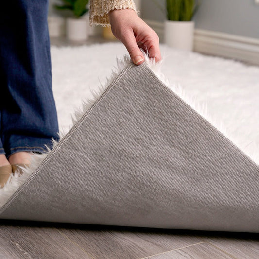 White Washable Shag Rug