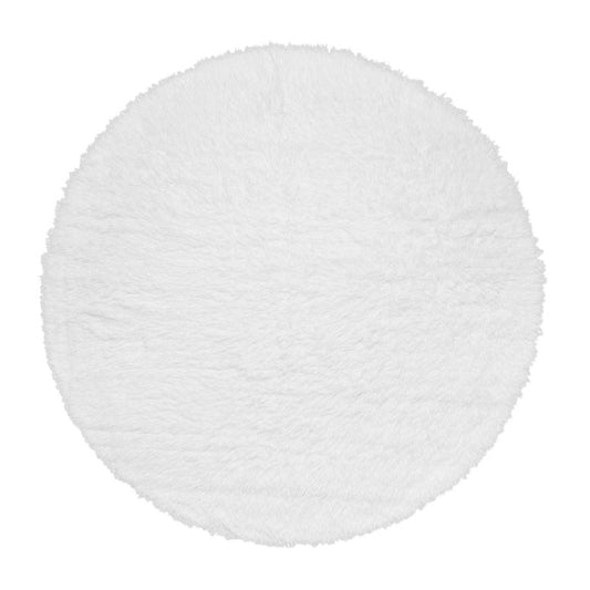 Round White Washable Shag Rug - 6'x6'