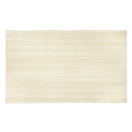 Solid Cream Washable Rug